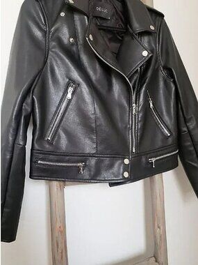 Vegan Leather Biker Jacket NWOT